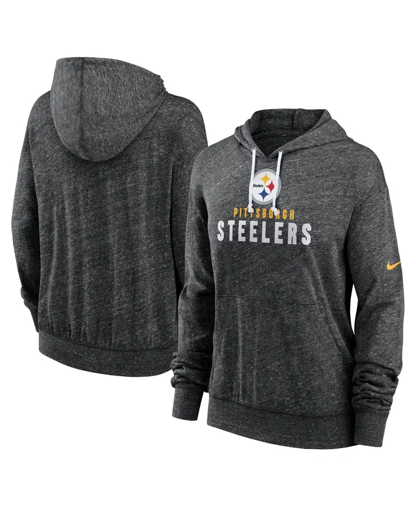 Women's Nike Black Pittsburgh Steelers Plus Size Gym Vintage-Like Pullover Hoodie