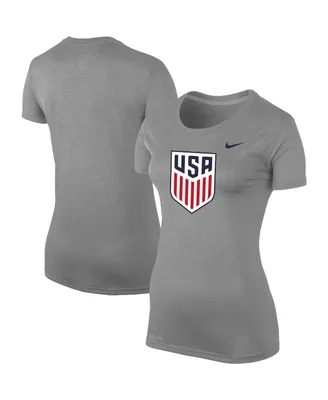 Women's Nike Heather Gray Usmnt Legend Performance T-shirt