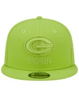 Men's New Era Neon Green Green Bay Packers Color Pack Brights 9FIFTY Snapback Hat