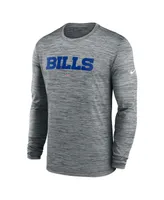 Men's Nike Heather Gray Buffalo Bills Sideline Team Velocity Performance Long Sleeve T-shirt