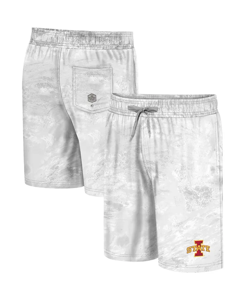 Men's Colosseum White Iowa State Cyclones Realtree Aspect Ohana Swim Shorts