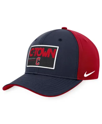 Men's Nike Navy, Red Cleveland Guardians Classic99 Colorblock Performance Snapback Hat