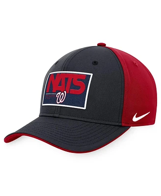 Men's Nike Navy, Red Washington Nationals Classic99 Colorblock Performance Snapback Hat