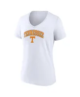 Women's Fanatics White Tennessee Volunteers Evergreen Campus V-Neck T-shirt