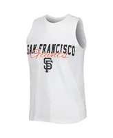 Women's Concepts Sport White San Francisco Giants Reel Pinstripe Tank Top and Shorts Sleep Set