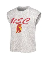 Women's Concepts Sport Cream Usc Trojans Montana T-shirt and Shorts Sleep Set