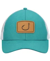 Men's Avid Teal, White Lay Day Trucker Snapback Hat