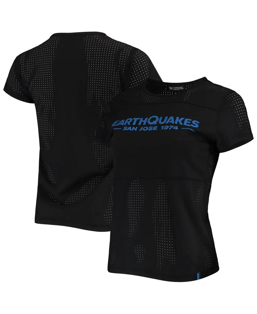 Women's The Wild Collective Black San Jose Earthquakes Mesh T-shirt