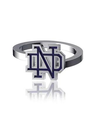 Women's Dayna Designs Notre Dame Fighting Irish Bypass Enamel Silver Ring