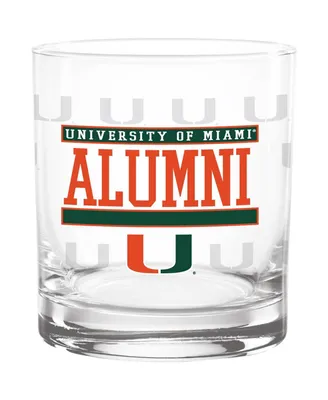 Miami Hurricanes 14 Oz Repeat Alumni Rocks Glass