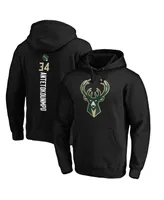 Men's Fanatics Giannis Antetokounmpo Black Milwaukee Bucks Playmaker Name and Number Pullover Hoodie