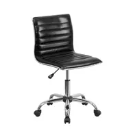 Merrick Lane Amelie Home Office Chair Ergonomic Executive Ribbed Low Back Armless Computer Desk - Base, Frame & Border