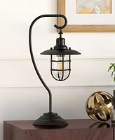 Hudson & Canal Bay 22" Glass and Metal Shade Tall Nautical Table Lamp