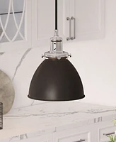 Hudson & Canal Madison 8" Metal Shade Wide Pendant