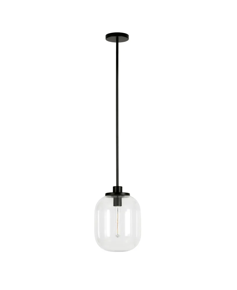 Hudson & Canal Agnolo 9.62" Glass Shade Wide Pendant