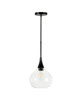 Hudson & Canal Ida 9.5" Glass Shade Wide Pendant