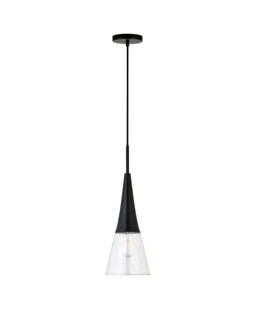 Hudson & Canal Myra 7.5" Glass Shade Wide Pendant