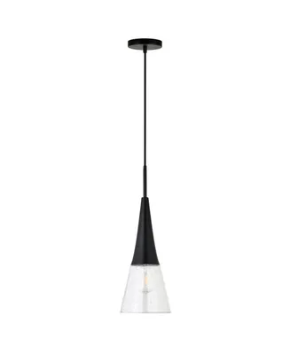 Hudson & Canal Myra 7.5" Glass Shade Wide Pendant