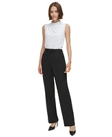 Calvin Klein Women's High-Rise Modern Fit Pants