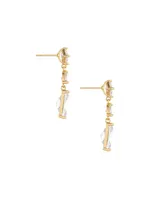 Ettika Reflective Cubic Zirconia 18K Gold Plated Dangle Earrings
