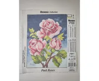 Orchidea Needlepoint canvas for halfstitch without yarn Pink Roses 2594F - Assorted Pre