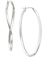 Figure 8 Hoop Earrings 14k Gold Vermeil, 2-1/2" (Also Sterling Silver)