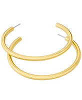 Michael Kors 14K Gold Plated Large Thin Hoop Earrings