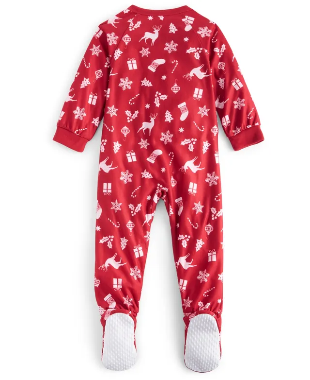 Family Pajamas Matching Family Pajamas Baby Plaid One-Piece Footed Pajamas,  Created for Macy's