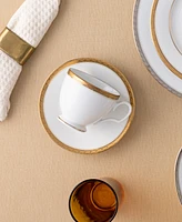 Noritake Charlotta Gold Set of 4 Saucers, Service For 4
