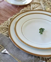 Noritake Charlotta Gold Set of 4 Dinner Plates, Service For 4