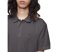 Calvin Klein Men's Regular-Fit Smooth Cotton Monogram Logo Polo Shirt