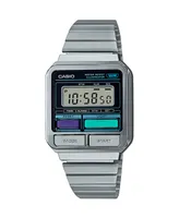 G-Shock Unisex Digital Silver-Tone Stainless Steel Watch 33.5mm, A120WE-1AVT