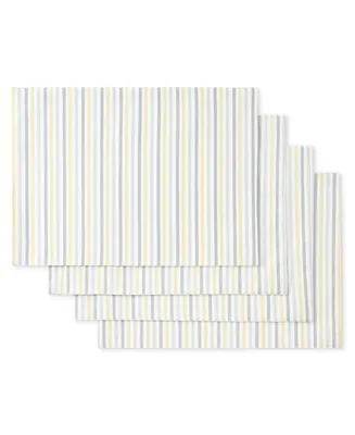 Martha Stewart Daisy Stripe Placemat Set of 4, 13" x 17.5"