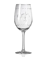 Rolf Glass Fleur De Lis White Wine Glass 12oz