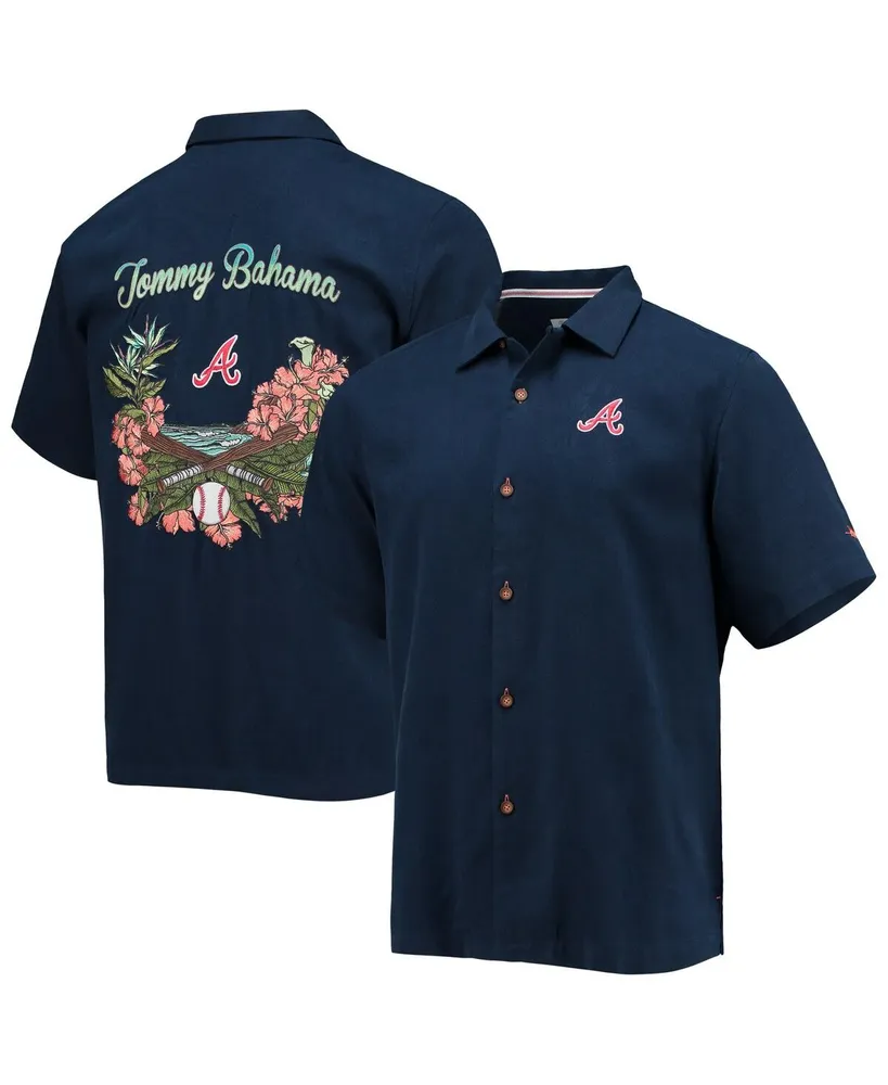 braves button down shirt