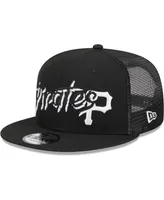 Men's New Era Black Pittsburgh Pirates Street Trucker 9FIFTY Snapback Hat