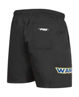 Men's Pro Standard Black Golden State Warriors Classics Woven Shorts