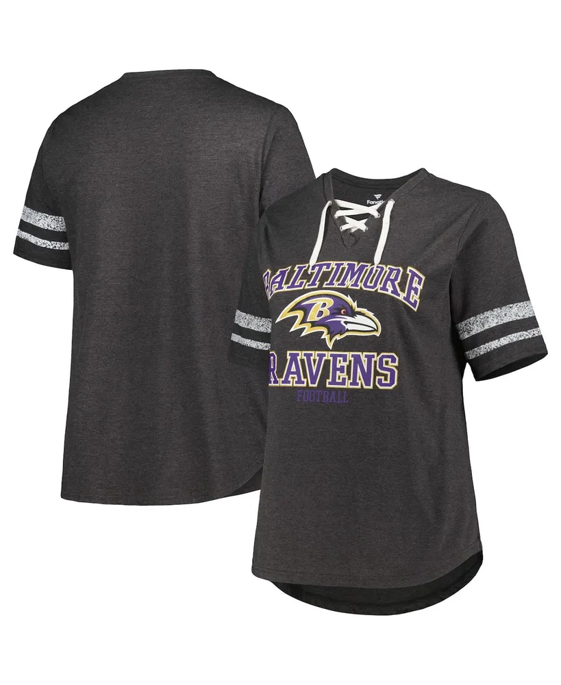 Women's Fanatics Branded Heathered Charcoal Baltimore Ravens