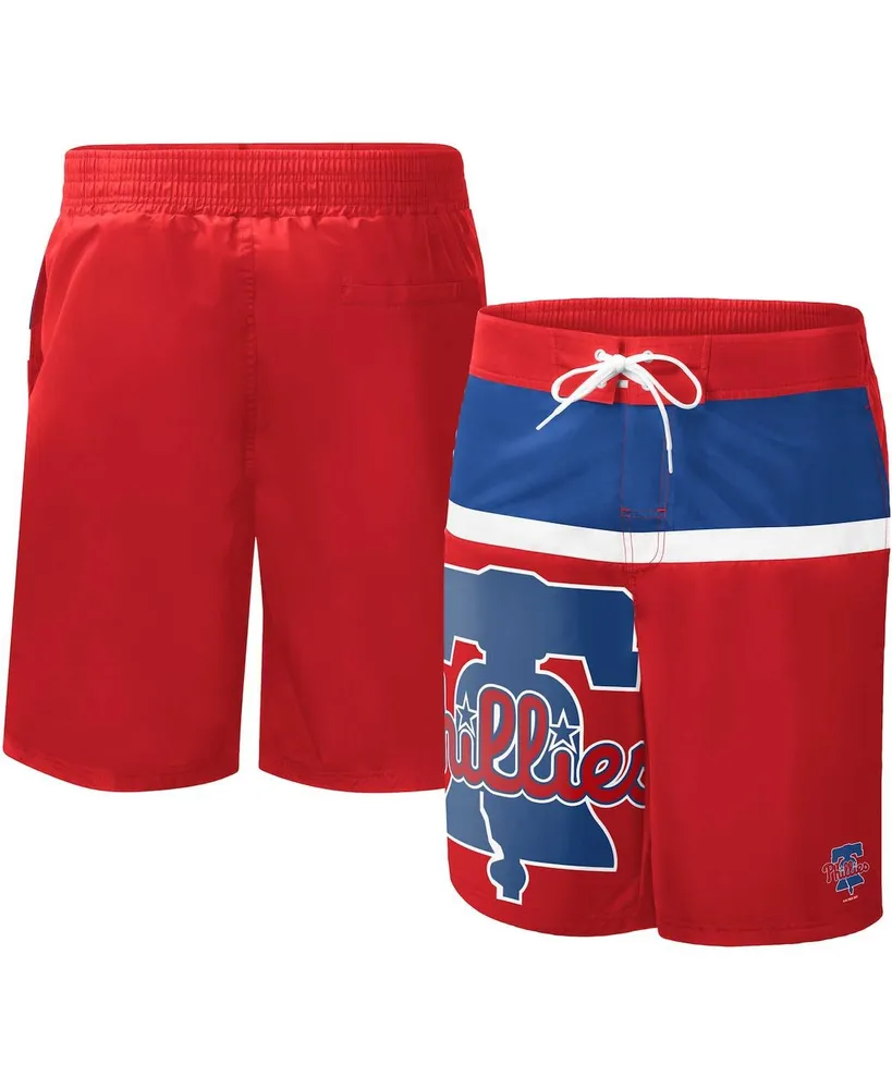 Men's G-iii Sports by Carl Banks Red Philadelphia Phillies Sea Wind Swim Shorts