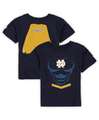 Toddler Boys and Girls Champion Navy Notre Dame Fighting Irish Super Hero T-shirt