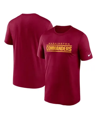 Men's Nike Burgundy Washington Commanders Legend Wordmark Performance T-shirt