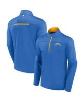 Men's Fanatics Powder Blue Los Angeles Chargers Defender Half-Zip Top