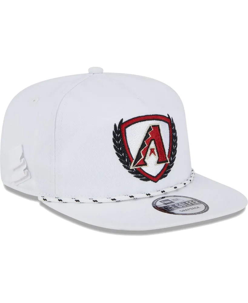 Arizona Diamondbacks Crest 9FIFTY Mens Snapback Hat (White/Black)