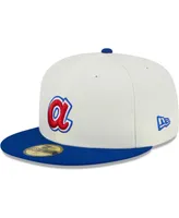 Men's New Era Stone, Royal Atlanta Braves Retro 59FIFTY Fitted Hat