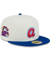 Men's New Era Stone, Royal Atlanta Braves Retro 59FIFTY Fitted Hat