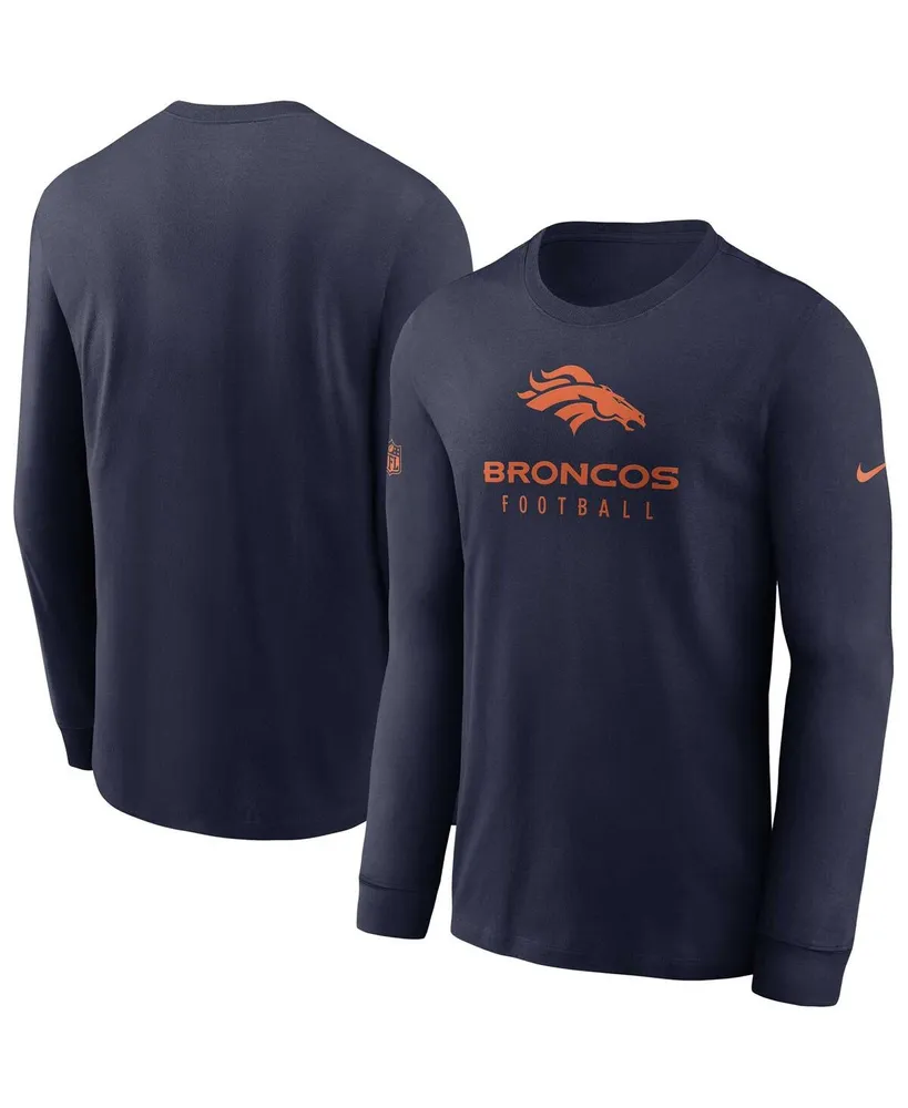 Denver Broncos Nike Youth Sideline Velocity Performance T-Shirt - Navy