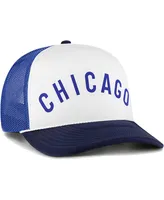 Men's '47 Brand White Chicago Cubs Foam Front Script Trucker Snapback Hat