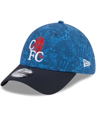 Men's New Era Blue, Navy Chelsea Retro All Over Print 39THIRTY Flex Hat
