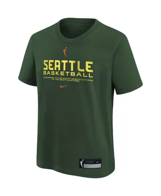 Big Boys and Girls Nike Green Seattle Storm On Court Legend Essential Practice T-shirt