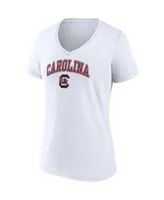 Women's Fanatics White South Carolina Gamecocks Evergreen Campus V-Neck T-shirt